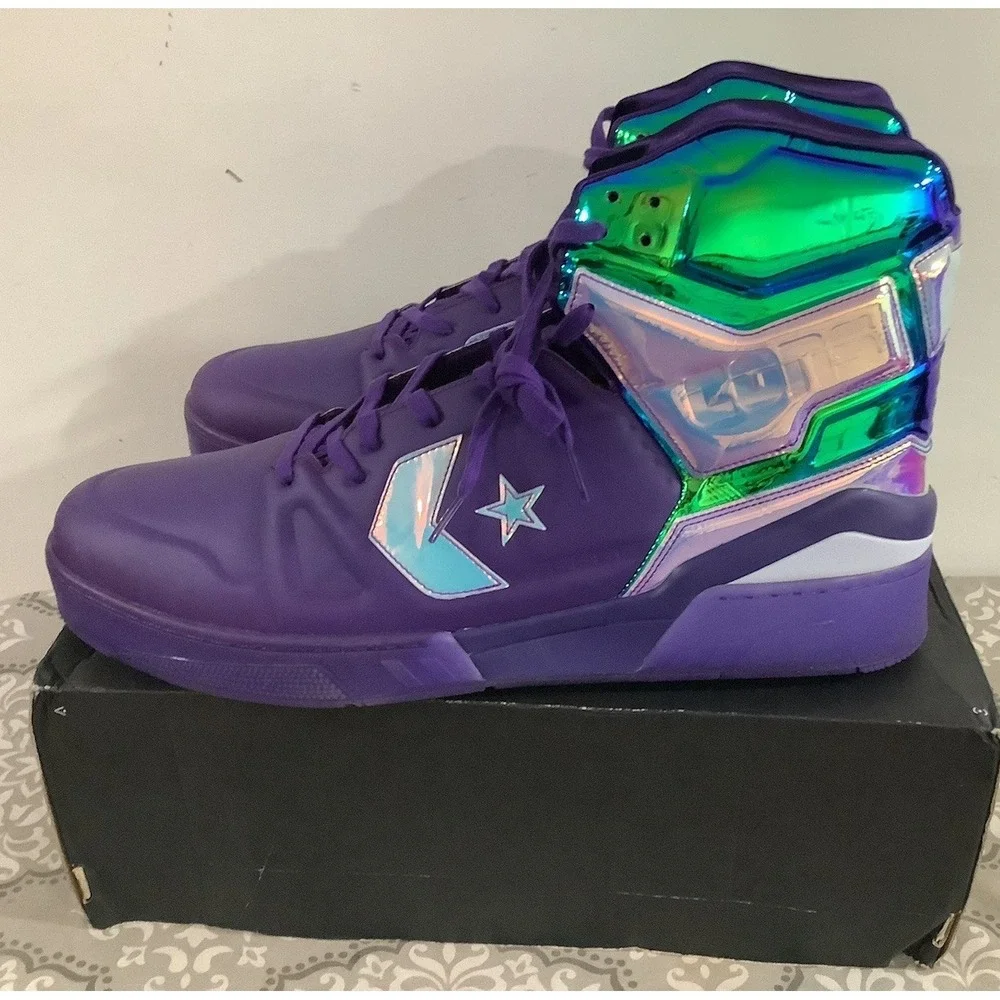 Converse ERX Impress Mens Size 18 High Top Iridescent Court Purple New